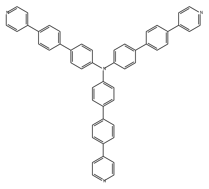 [1,1'-Biphenyl]-4-amine, 4'-(4-pyridinyl)-N,N-bis[4'-(4-pyridinyl)[1,1'-biphenyl]-4-yl]- Structure