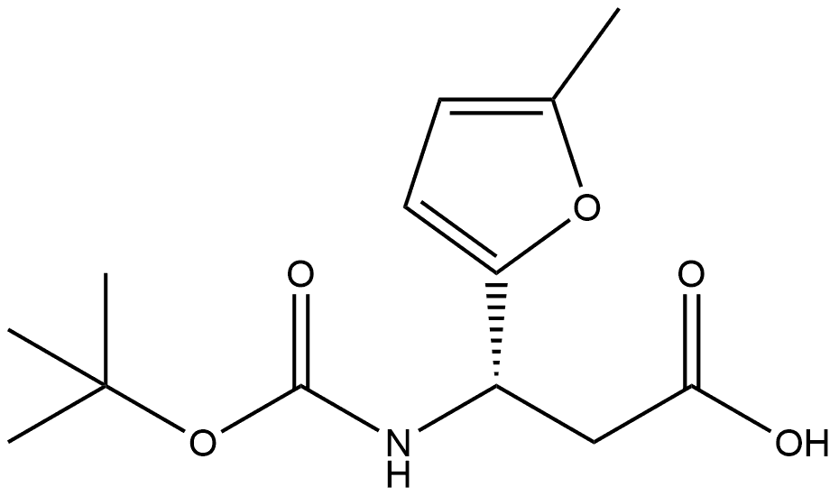 (S)-3-((tert-butoxycarbonyl)amino)-3-(5-ethylfuran-2-yl)propanoic acid Structure