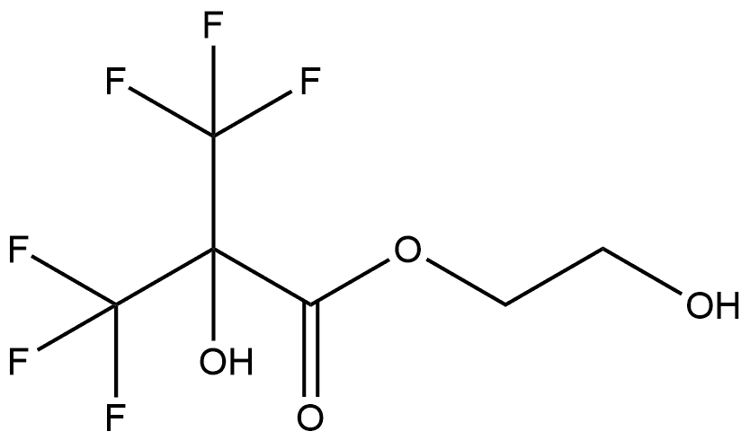 2-Hydroxyethyl 3,3,3-trifluoro-2-hydroxy-2-(trifluoromethyl)propanoate (ACI) 구조식 이미지