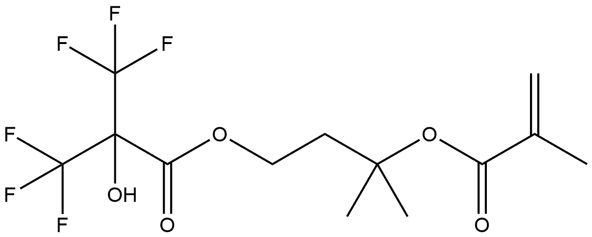 1,1-Dimethyl-3-[3,3,3-trifluoro-2-hydroxy-1-oxo-2-(trifluoromethyl)propoxy]propyl 2-methyl-2-propenoate (ACI) Structure