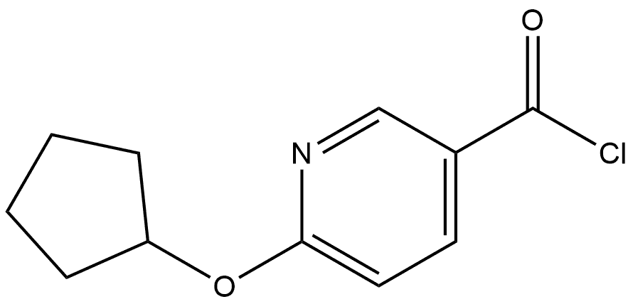 6-(Cyclopentyloxy)-3-pyridinecarbonyl chloride Structure