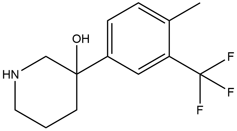 3-[4-Methyl-3-(trifluoromethyl)phenyl]-3-piperidinol Structure