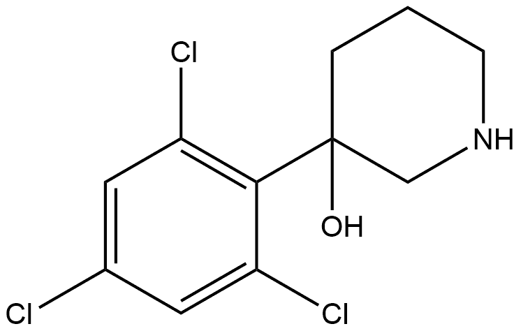 3-(2,4,6-Trichlorophenyl)-3-piperidinol Structure