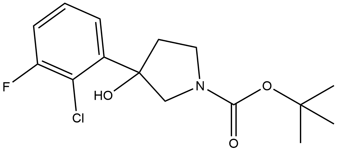 1,1-Dimethylethyl 3-(2-chloro-3-fluorophenyl)-3-hydroxy-1-pyrrolidinecarboxylate Structure