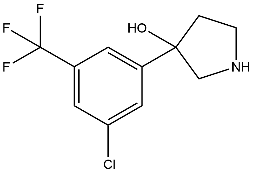 3-[3-Chloro-5-(trifluoromethyl)phenyl]-3-pyrrolidinol Structure