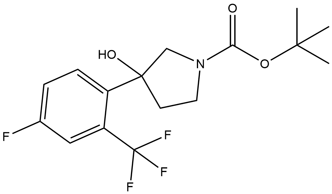 1,1-Dimethylethyl 3-[4-fluoro-2-(trifluoromethyl)phenyl]-3-hydroxy-1-pyrrolid... Structure