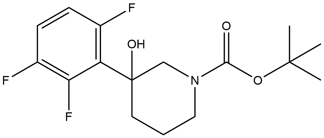 1,1-Dimethylethyl 3-hydroxy-3-(2,3,6-trifluorophenyl)-1-piperidinecarboxylate Structure