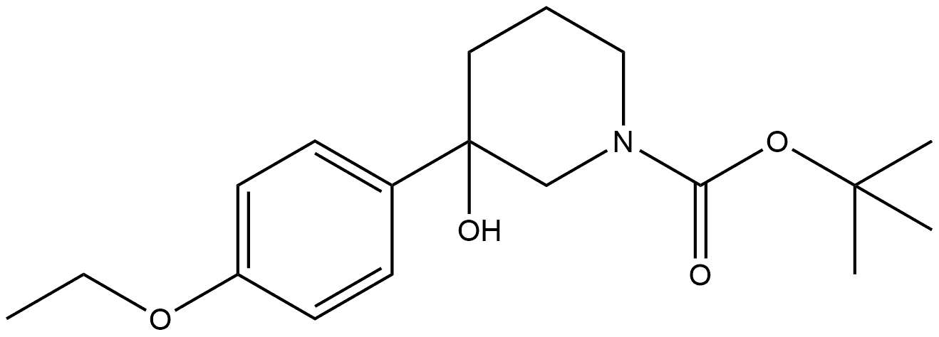 1,1-Dimethylethyl 3-(4-ethoxyphenyl)-3-hydroxy-1-piperidinecarboxylate Structure