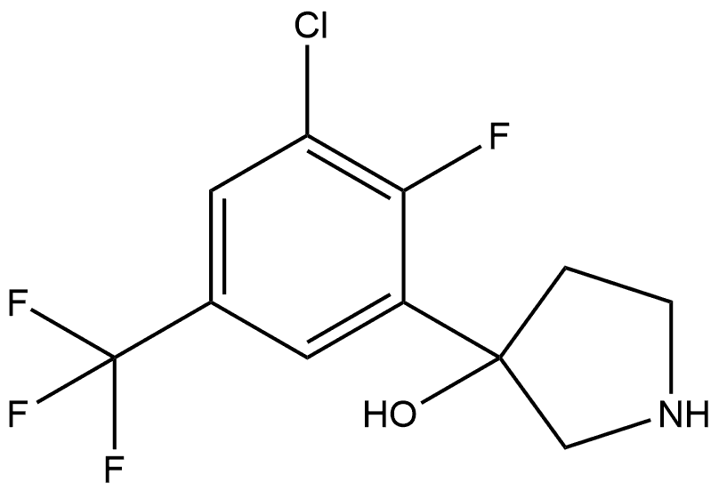 3-[3-Chloro-2-fluoro-5-(trifluoromethyl)phenyl]-3-pyrrolidinol 구조식 이미지