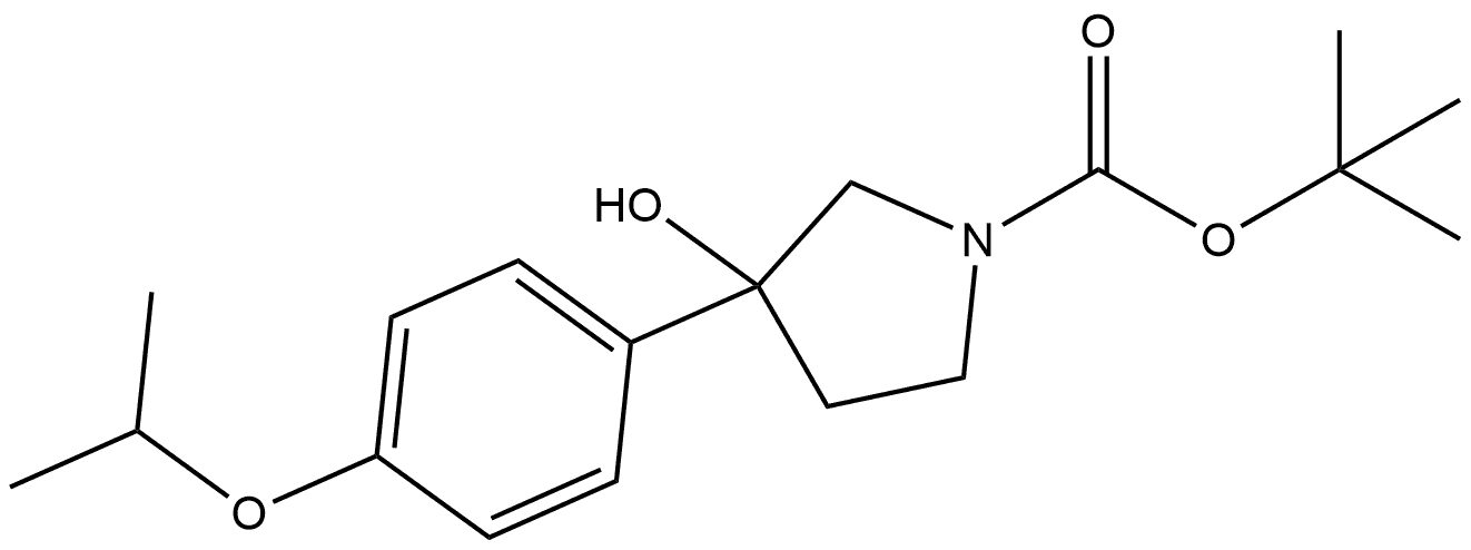 1,1-Dimethylethyl 3-hydroxy-3-[4-(1-methylethoxy)phenyl]-1-pyrrolidinecarboxy... Structure