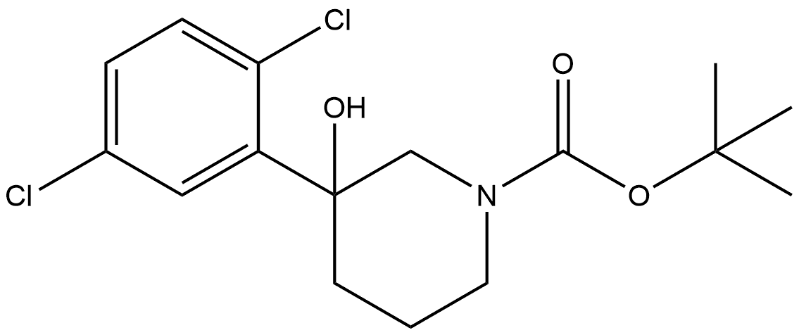 1,1-Dimethylethyl 3-(2,5-dichlorophenyl)-3-hydroxy-1-piperidinecarboxylate Structure