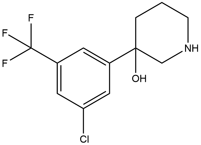 3-[3-Chloro-5-(trifluoromethyl)phenyl]-3-piperidinol Structure