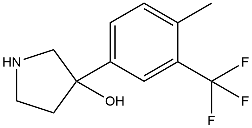 3-[4-Methyl-3-(trifluoromethyl)phenyl]-3-pyrrolidinol Structure