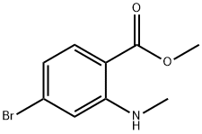 Benzoic acid, 4-bromo-2-(methylamino)-, methyl ester Structure