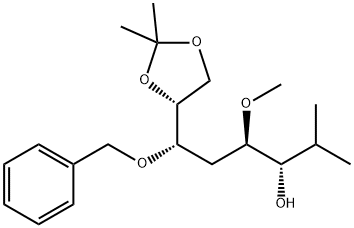 D-allo-Octitol, 1,2,5-trideoxy-2-methyl-4-O-methyl-7,8-O-(1-methylethylidene)-6-O-(phenylmethyl)- Structure