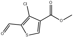 Methyl 4-chloro-5-formyl-3-thiophenecarboxylate 구조식 이미지
