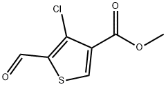 Methyl 4-chloro-5-formyl-3-thiophenecarboxylate Structure