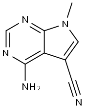 7H-Pyrrolo[2,3-d]pyrimidine-5-carbonitrile, 4-amino-7-methyl- 구조식 이미지