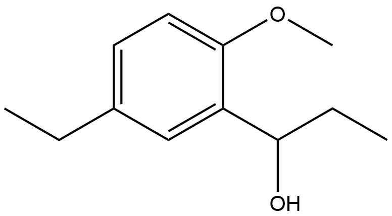 Benzenemethanol, α,5-diethyl-2-methoxy- Structure