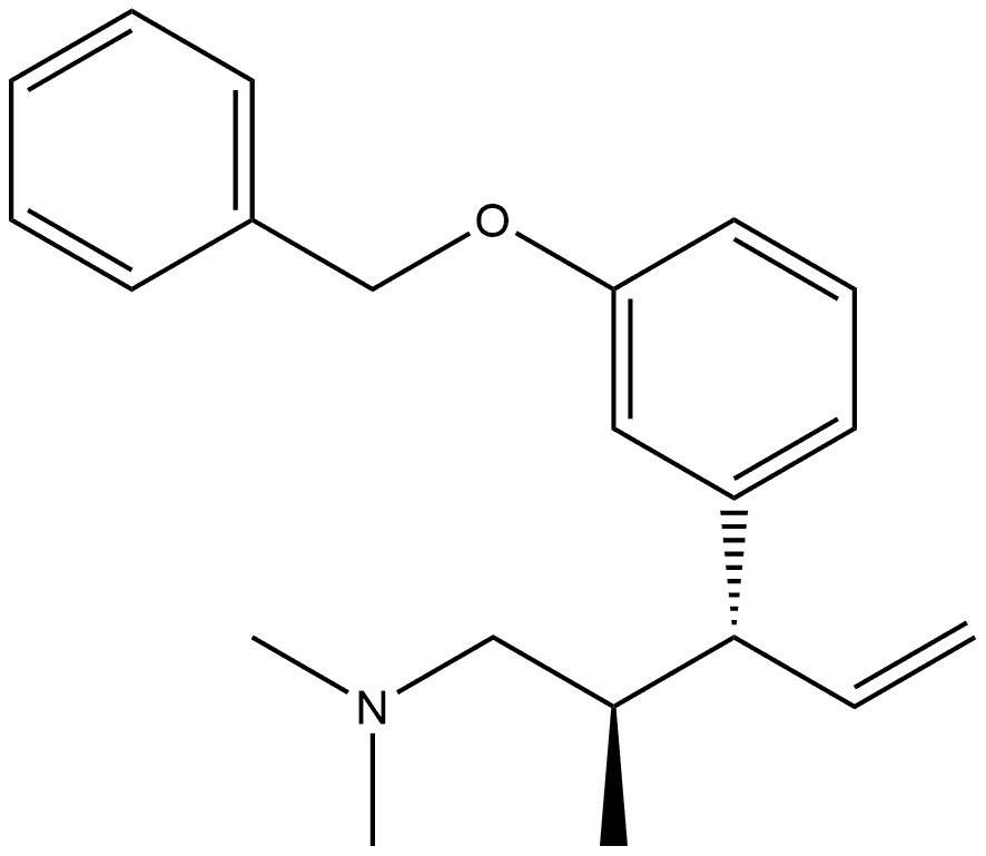 Benzenepropanamine, γ-ethenyl-N,N,β-trimethyl-3-(phenylmethoxy)-, (βR,γR)- 구조식 이미지