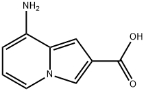 2-Indolizinecarboxylic acid, 8-amino- Structure