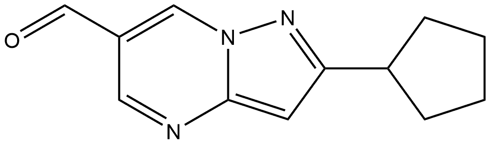 2-cyclopentylpyrazolo[1,5-a]pyrimidine-6-carbaldehyde Structure