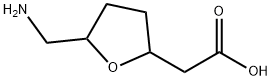 2-(5-(Aminomethyl)tetrahydrofuran-2-yl)acetic acid Structure