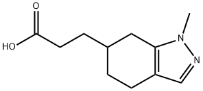 3-(1-methyl-4,5,6,7-tetrahydro-1H-indazol-6-yl)pro
panoic acid Structure