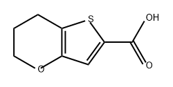 5H-Thieno[3,2-b]pyran-2-carboxylic acid, 6,7-dihydro- Structure