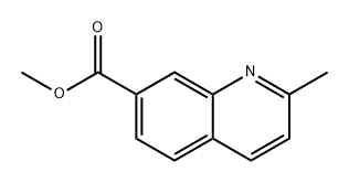7-Quinolinecarboxylic acid, 2-methyl-, methyl ester 구조식 이미지