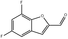 2-Benzofurancarboxaldehyde, 5,7-difluoro- Structure