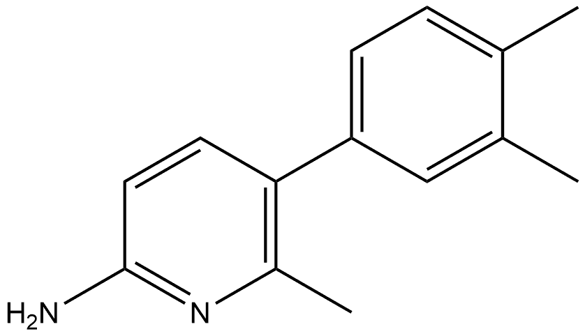 5-(3,4-Dimethylphenyl)-6-methyl-2-pyridinamine Structure