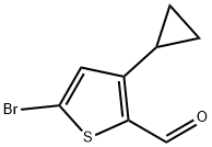 5-Bromo-3-(cyclopropyl)thiophene-
2-carboxaldehyde Structure