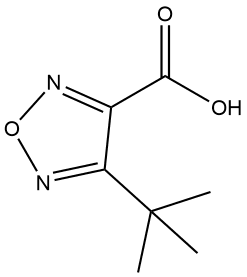 4-(1,1-Dimethylethyl)-1,2,5-oxadiazole-3-carboxylic acid Structure