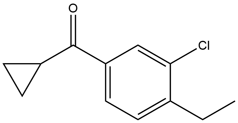 (3-Chloro-4-ethylphenyl)cyclopropylmethanone Structure