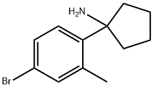 1-(4-bromo-2-methylphenyl)cyclopentan-1-amine Structure