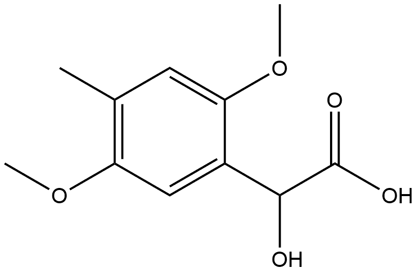 α-Hydroxy-2,5-dimethoxy-4-methylbenzeneacetic acid Structure