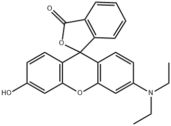 Spiro[isobenzofuran-1(3H),9'-[9H]xanthen]-3-one, 3'-(diethylamino)-6'-hydroxy- Structure