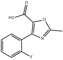 5-Oxazolecarboxylic acid, 4-(2-fluorophenyl)-2-methyl- Structure