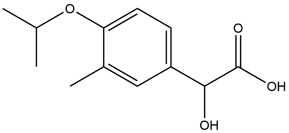 α-Hydroxy-3-methyl-4-(1-methylethoxy)benzeneacetic acid Structure