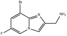 1-{8-bromo-6-fluoroimidazo[1,2-a]pyridin-2-yl}methanamine Structure