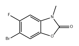 2(3H)-Benzoxazolone, 6-bromo-5-fluoro-3-methyl- Structure