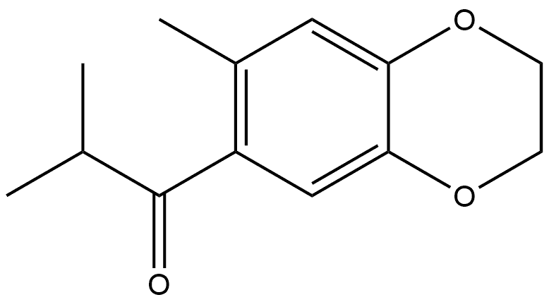 1-(2,3-Dihydro-7-methyl-1,4-benzodioxin-6-yl)-2-methyl-1-propanone Structure