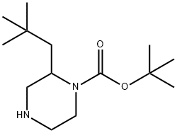tert-butyl
2-(2,2-dimethylpropyl)piperazine-1-carboxylate 구조식 이미지