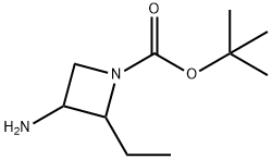 tert-Butyl 3-amino-2-ethylazetidine-1-carboxylate Structure