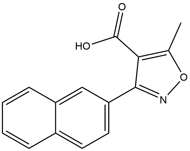 5-Methyl-3-(2-naphthyl)isoxazole-4-carboxylic Acid Structure