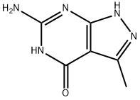 4H-Pyrazolo[3,4-d]pyrimidin-4-one, 6-amino-1,5-dihydro-3-methyl- 구조식 이미지