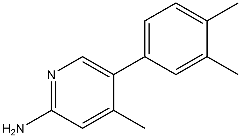 5-(3,4-Dimethylphenyl)-4-methyl-2-pyridinamine Structure