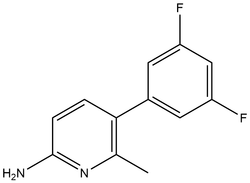 5-(3,5-Difluorophenyl)-6-methyl-2-pyridinamine Structure