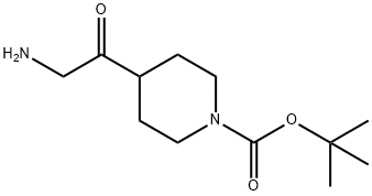 1-Piperidinecarboxylic acid, 4-(2-aminoacetyl)-, 1,1-dimethylethyl ester Structure